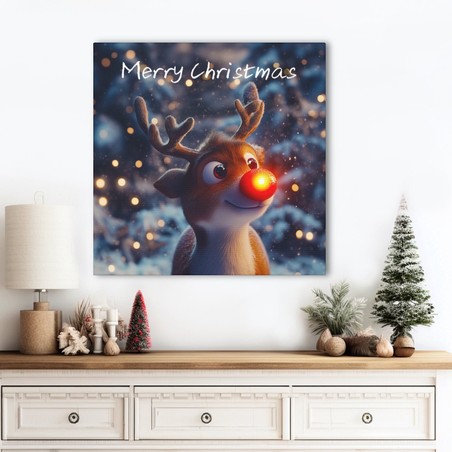 Rudolph reindeer art prints