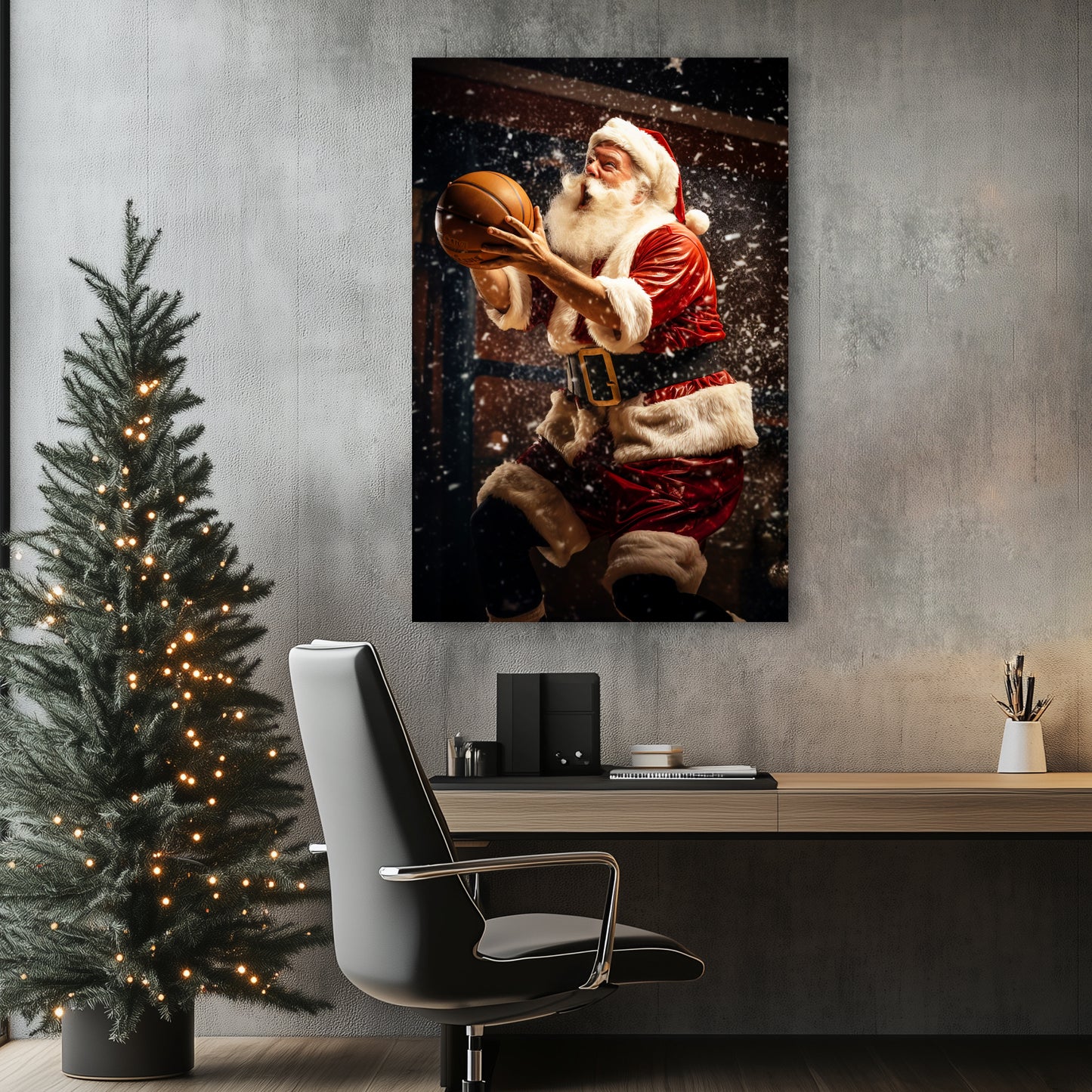 unique christmas gift idea for basketball player santa claus fan lover collector