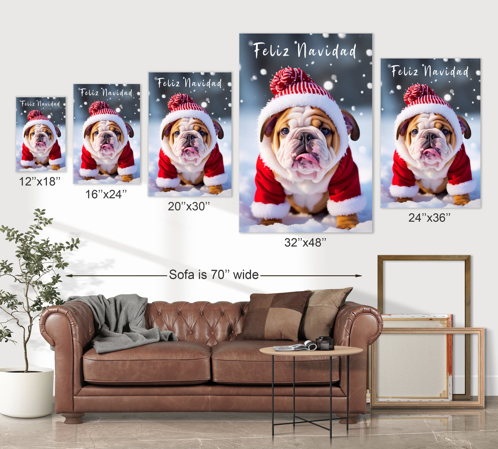 Cute Bulldogs Christmas decor