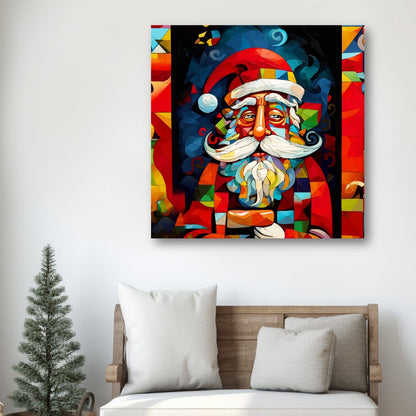Santa Claus Picasso canvas print