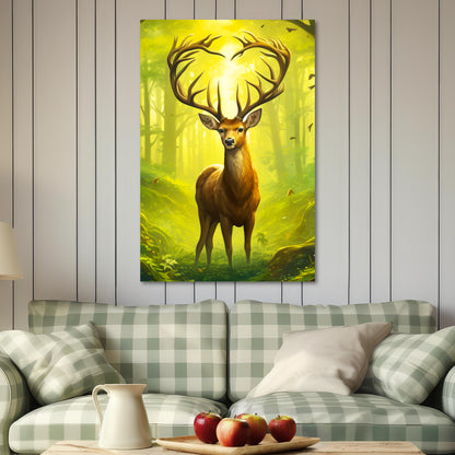 aesthetic deer art painting, aesthetic deer wall decor
