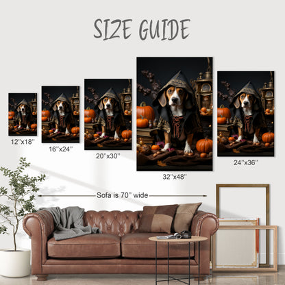 halloween art print Beagle