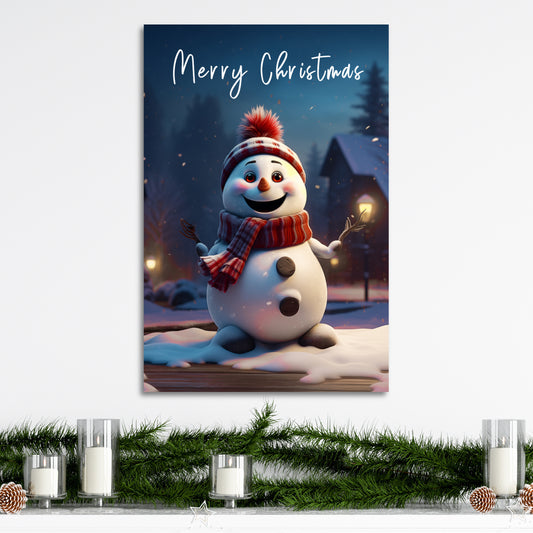Snowman Christmas wall decor art prints