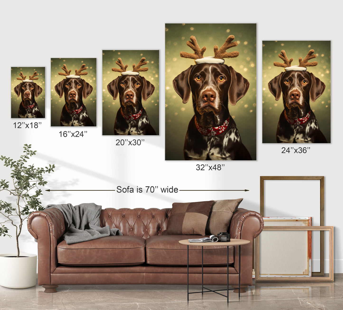 Christmas German Shorthaired Pointer wall decor