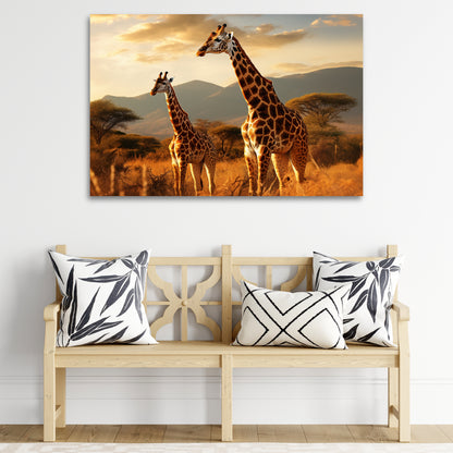 African giraffe wall decor, giraffe art prints aesthetic