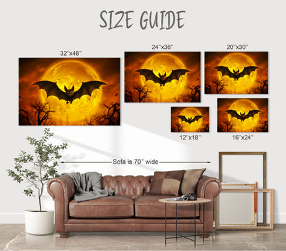 halloween bat art print