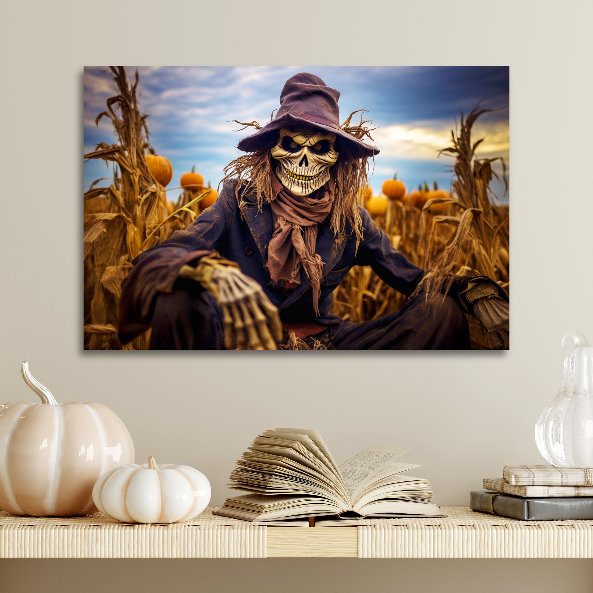 creepy scarecrow aesthetic Halloween decor