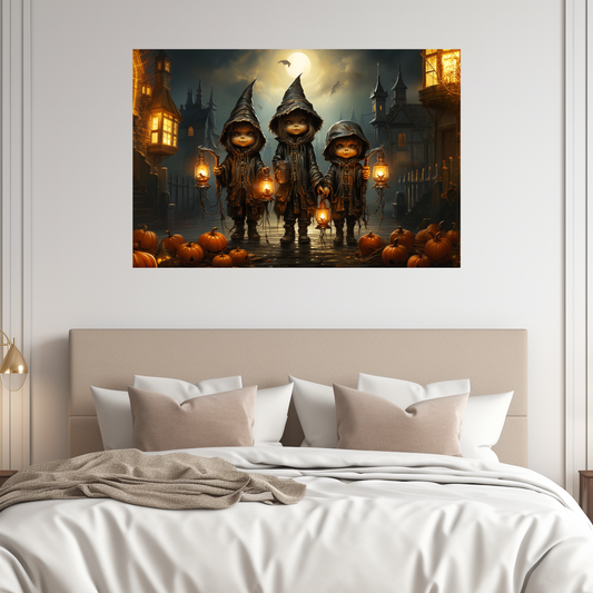 halloween aesthetic wall decor trick-or-treaters