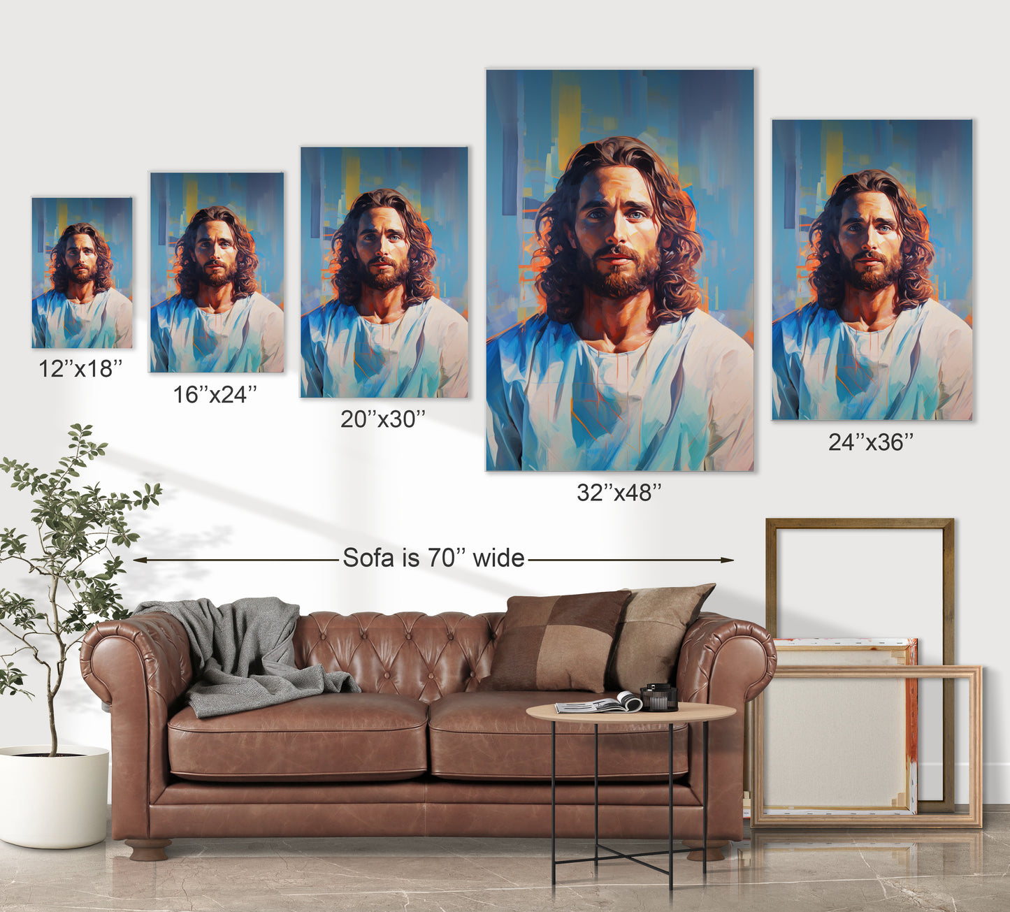 Jesus modern art canvas print
