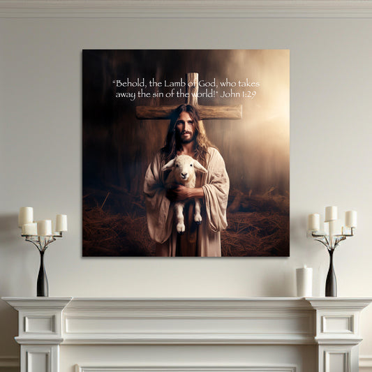 jesus lamb of god canvas print john 1:29