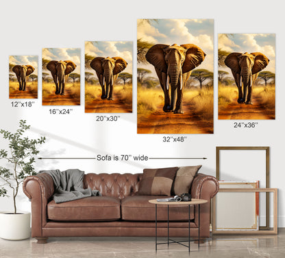 african elephant wall art