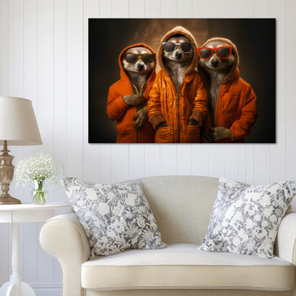 hip-hop Meerkats canvas print