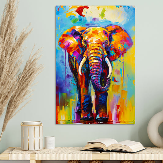 modern art elephant wall decor, modern art elephant canvas print