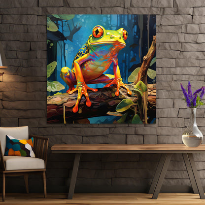 aesthetic tree frog wall decor painting