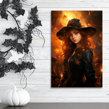 aesthetic witch decor, beautiful witch wall decor art