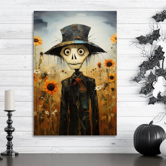 aesthetic Halloween Picasso scarecrow wall decor, friendly scarecrows Picasso wall decor